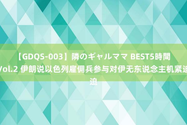 【GDQS-003】隣のギャルママ BEST5時間 Vol.2 伊朗说以色列雇佣兵参与对伊无东说念主机紧迫